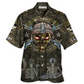 Skull Veteran Fight Fear Hawaiian Shirt Design Detail For Sunny Adventures And Casual Wear