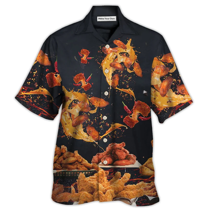 Chicken Food Wing Fast Delicious Hawaiian Shirt For Summer Events And Casual Outdoor Wear