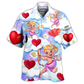 Valentine Cupid Hawaiian Shirt For Poolside Relaxation And Sunny Getaways