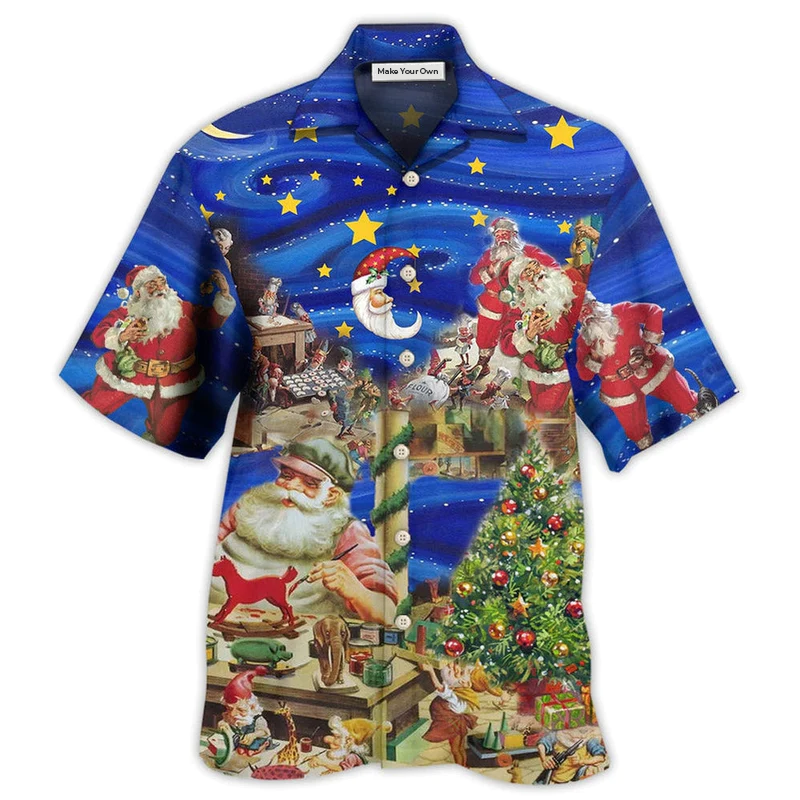 Christmas Hawaiian Shirt For Summer Vacation Beach Travel And Casual Wear