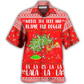 Red Cat Wreck Tree Christmas Hawaiian Shirt Pattern Detail For Summer Holidays And Outdoor Fun