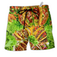 Food More Tacos Porfavor Hawaiian Print Beach Shorts For Summer Parties And Vacation Wear