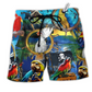 Parrot Love Life Colorful Place Hawaiian Print Beach Shorts For Pet Lover Outdoor Comfort