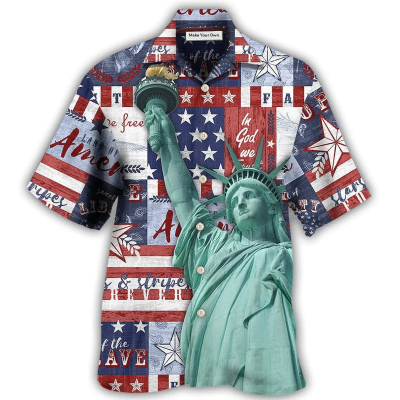 American Free Hawaiian Shirt Design Detail For Beach Days And Holiday Travel