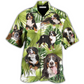 Tropical Dog Bernese Mountain Leaf Hawaiian Shirt Design View For Resort Travel And Thoughtful Gifting