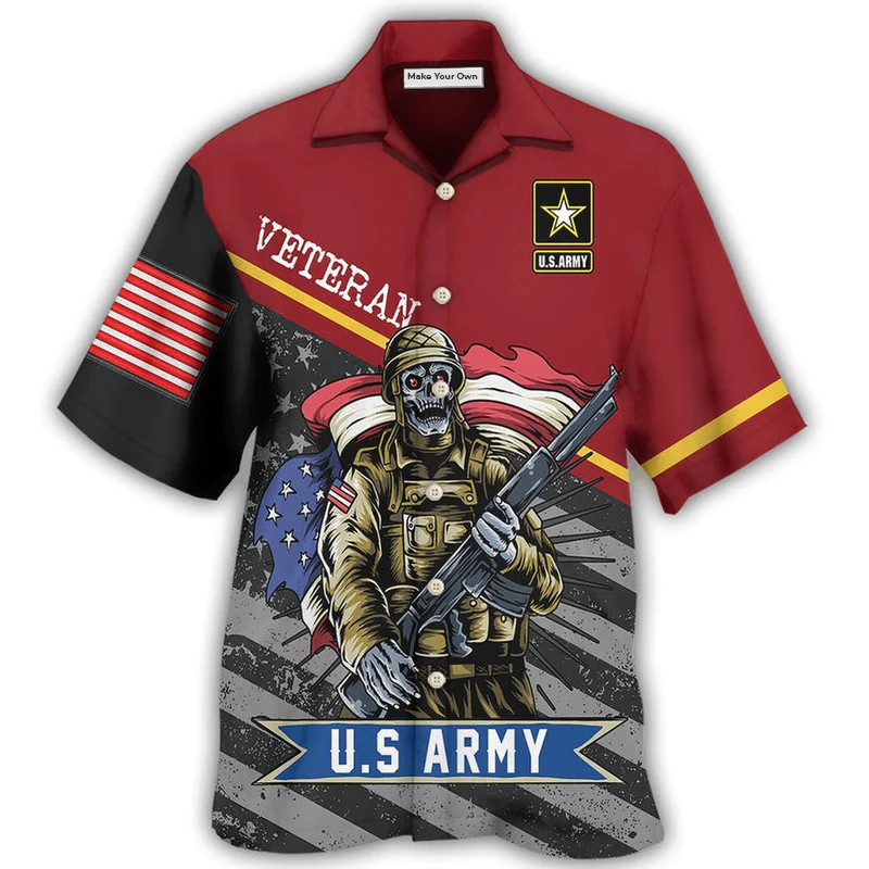 Veteran Army Am Grumpy Hawaiian Shirt For Vacation Days And Relaxed Coastal Outings