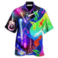 Neon Guitar Hawaiian Shirt For Resort Holidays Beach Travel And Relaxed Casual Fashion