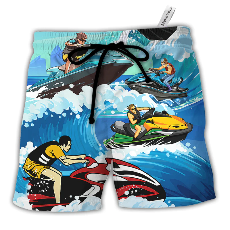 Coastal Jet Ski Beach Shorts For Warm Weather Outings And Everyday Comfort