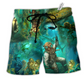 Ocean Into The Sea I Go Hawaiian Print Beach Shorts For Resort Trips And Poolside Style