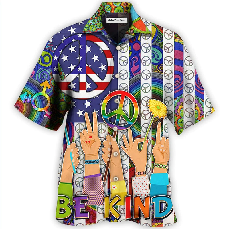 Rainbow Pride Kind Hawaiian Shirt Artwork View For Coastal Escapes And Resort Style