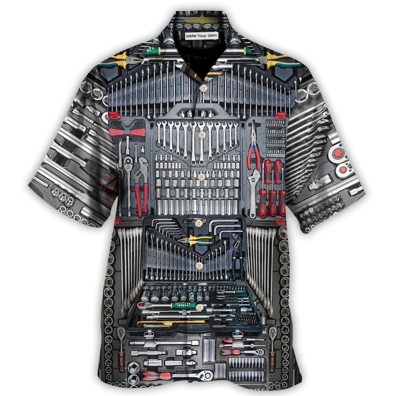 Vintage Mechanic Tools Hawaiian Shirt For Coastal Adventures Summer Events And Everyday Comfort