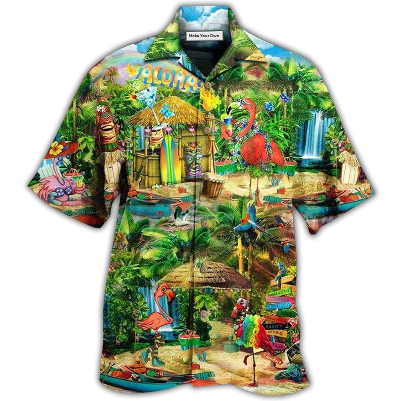 Flamingo Stay Aloha Hi Hawaiian Shirt For Summer Events And Casual Outdoor Wear