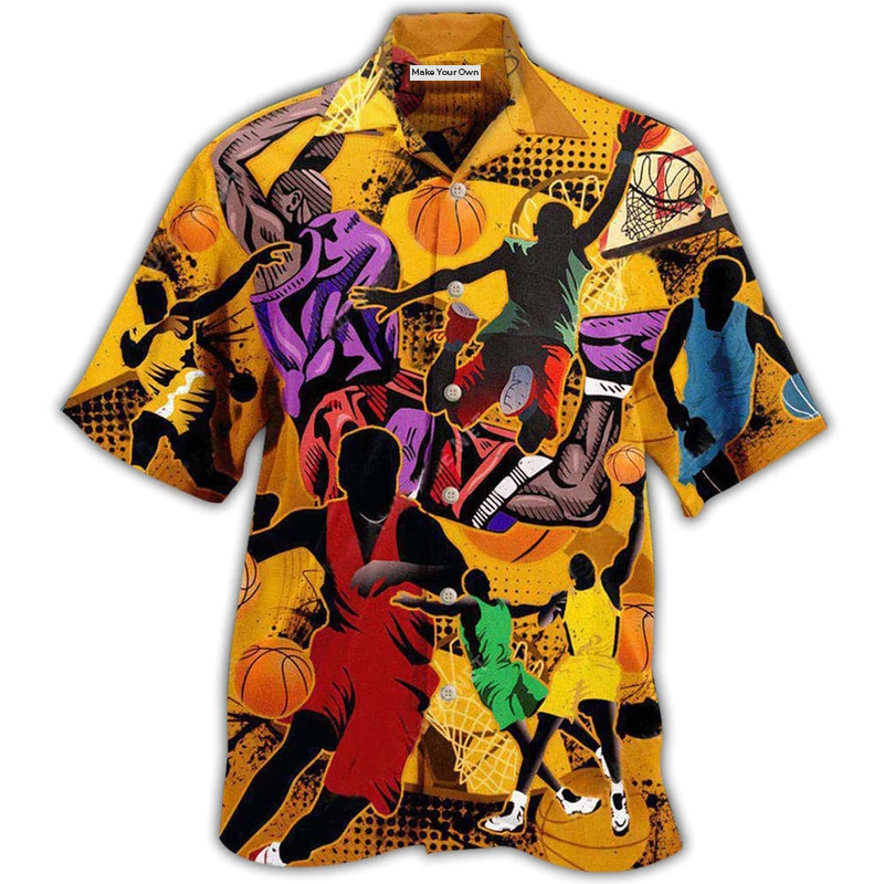 Basketball Hawaiian Shirt For Tropical Getaways Outdoor Fun And Everyday Wear