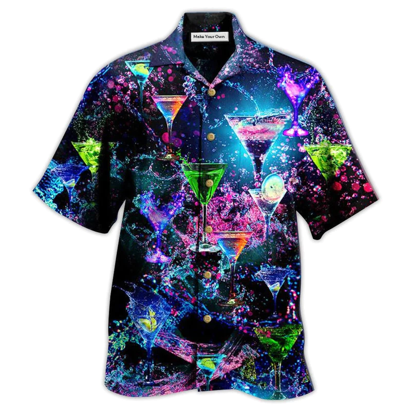 Cocktail There's Hawaiian Shirt For Resort Getaways And Comfortable Summer Activities