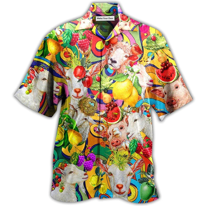 Farm Life And Wildlife Hawaiian Shirt For Beach Parties Vacation Travel And Relaxed Casual Style