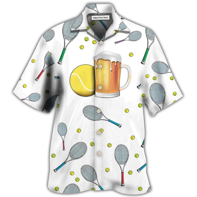 Tennis Beer Maybe People Hawaiian Shirt For Coastal Adventures And Warm Weather Wear