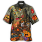 Music Halloween Fantasy Party Hawaiian Shirt Pattern View For Relaxed Warm Weather Outfits