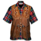 Christmas Santa String Sleeveless Leather Hawaiian Shirt For Vacation Days And Relaxed Coastal Outings