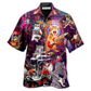 Funny Cat Rocker Hawaiian Shirt For Resort Getaways And Comfortable Summer Activities
