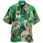 Cute Green Llama Hawaiian Shirt For Resort Travel Summer Outings And Casual Gatherings