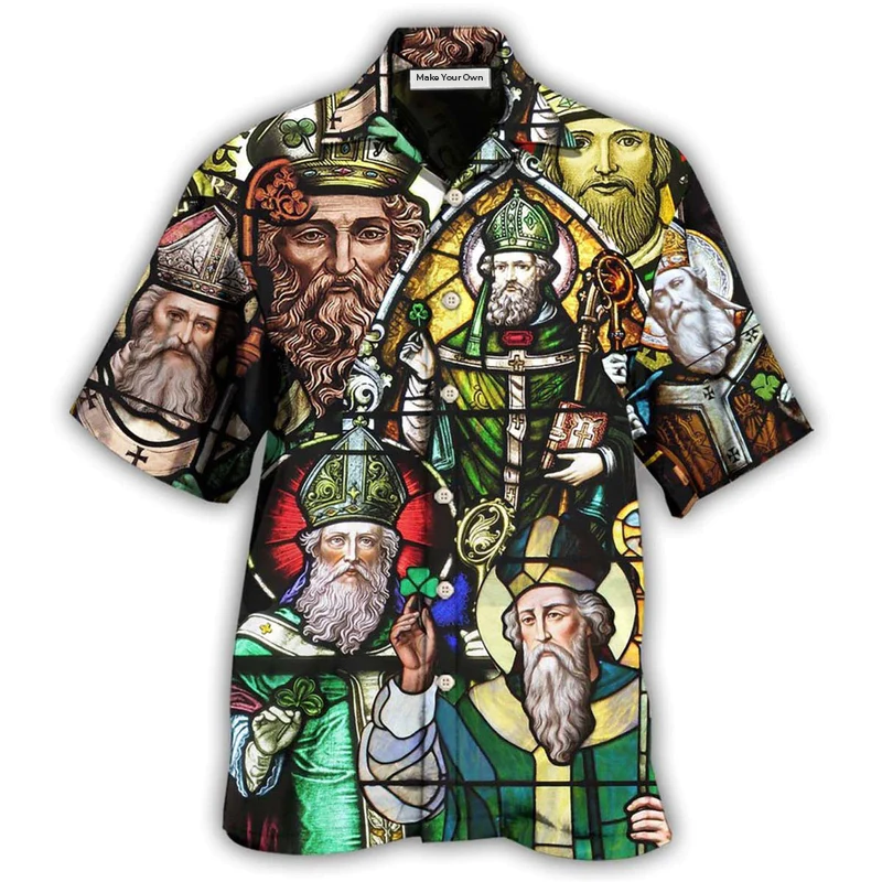 Irish Count Day Saint Patricks Hawaiian Shirt Design View For Casual Summer Styling