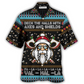 Norse Warrior Christmas Deck Halls Axes Shields Hawaiian Shirt For Vacation Days And Relaxed Coastal Outings