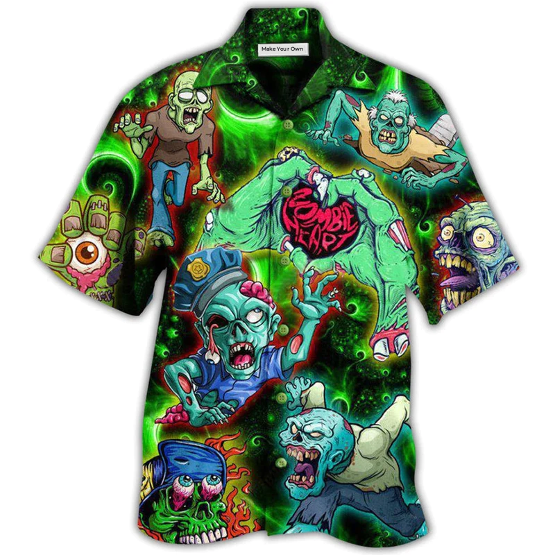 Zombie Hawaiian Shirt For Warm Weather Adventures Parties And Daily Comfort