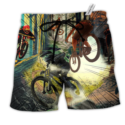 Bike Never Underestimate A Man With Mountain Beach Shorts For Weekend Getaways And Travel