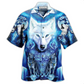 Blue Wolf Hawaiian Shirt Design View For Resort Travel And Thoughtful Gifting