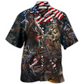Nautical Pirate Skeleton USA Flag Independence Day Hawaiian Shirt For Poolside Relaxation And Sunny Getaways