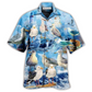 Seagull Hawaiian Shirt For Tropical Holiday Resort Parties And Everyday Style
