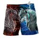 Colorful Dragon Wolf Beach Shorts For Holiday Cruises And Leisure And Relaxation