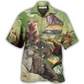 Otter Busy Fishing Day Hawaiian Shirt Design View For Casual Summer Styling