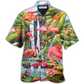 Flamingo Beautiful Landscape Hawaiian Shirt For Coastal Adventures And Warm Weather Wear