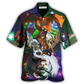 Black White Dragon Christmas Hawaiian Shirt For Coastal Adventures And Warm Weather Wear