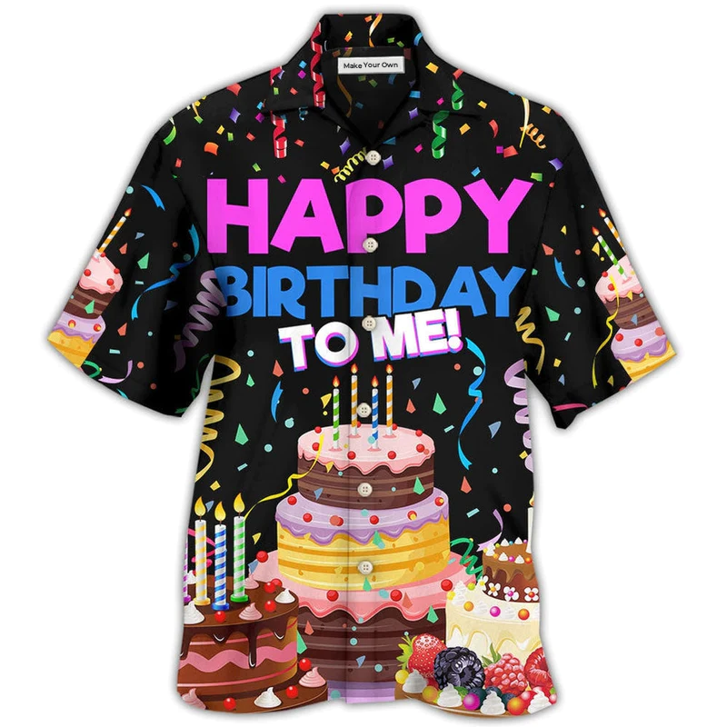 Happy Birthday Hawaiian Shirt For Vacation Days And Relaxed Coastal Outings
