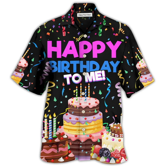 Happy Birthday Hawaiian Shirt For Vacation Days And Relaxed Coastal Outings