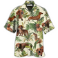 Tropical Dachshund Leaf Hawaiian Shirt Design Detail For Sunny Adventures And Casual Wear