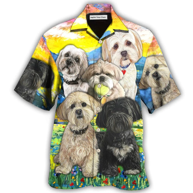 Dog Lhasa Apso Hawaiian Shirt For Beach Parties And Weekend Getaways