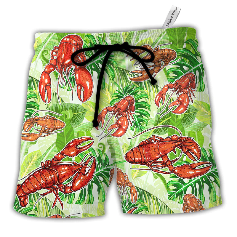 Tropical Lobster Beach Shorts For Holiday Cruises And Thoughtful Gift Giving