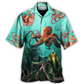 Octopus Custom Logo Unique Hawaiian Shirt Artwork View For Summer Travel