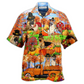 German Shepherd Dogs Autumn Hawaiian Shirt Artwork View For Weekend Travel And Beach Style