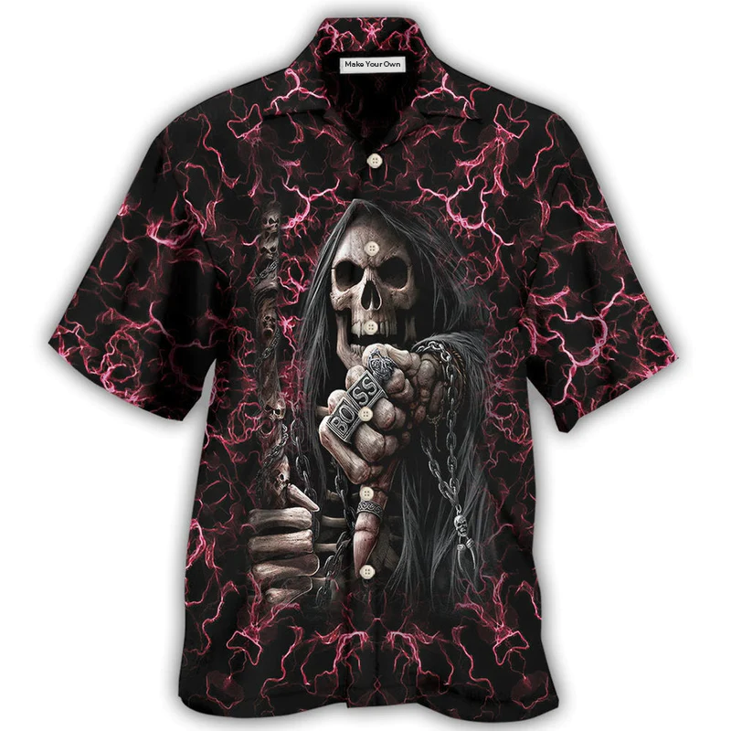 Skull First Mistake Hawaiian Shirt For Coastal Adventures And Warm Weather Wear