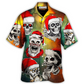 Galaxy Christmas Santa Hawaiian Shirt Summer Design Detail For Vacation Style