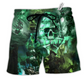 Ship Mystery Of Ghost Ship Hawaiian Print Beach Shorts For Tropical Coastal Getaways
