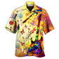 Guitar And Butterfly Hawaiian Shirt For Tropical Escapes Resort Wear And Outdoor Celebrations