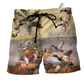 Vintage Duck Beach Shorts For Beach Days And Leisure And Relaxation