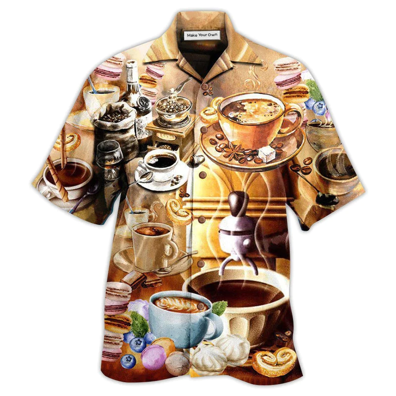 Coffee Sad Good Hawaiian Shirt For Summer Events And Casual Outdoor Wear
