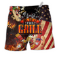 Food Barbecue I Will Be At The Grill Hawaiian Beach Shorts For Sunny Outdoor Celebrations