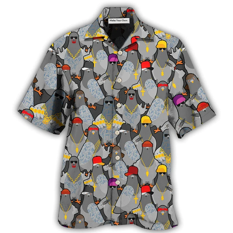Gold Dove Hawaiian Shirt For Tropical Parties Vacation Travel And Casual Summer Style